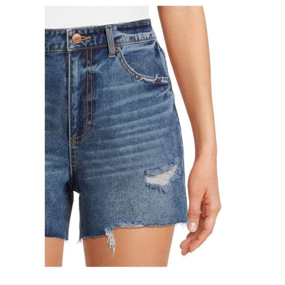 Junior High Rise Denim Shorts - Picture 8 of 9